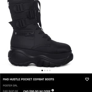 POSTER GIRL Sleek Black Moto Boots